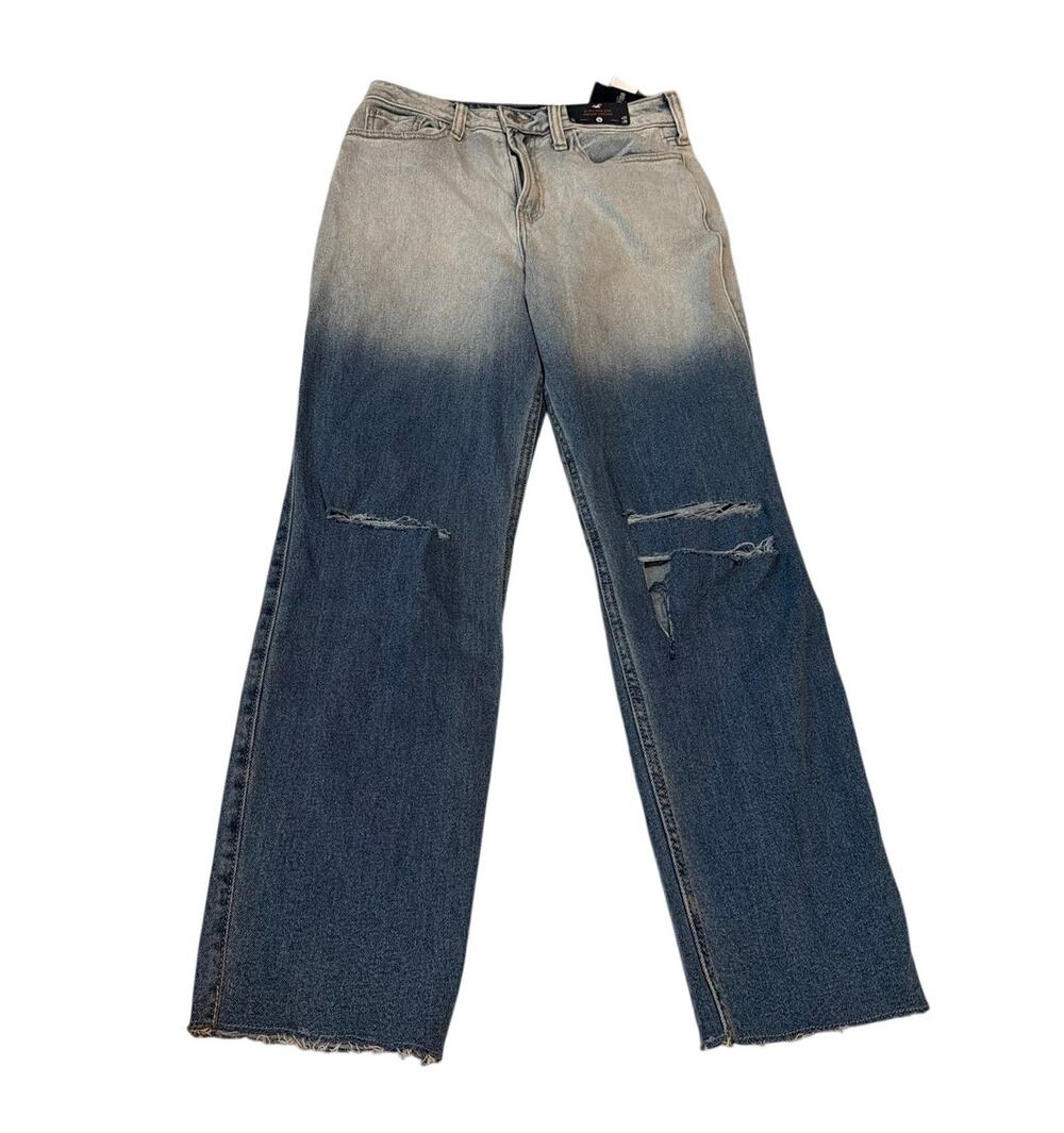 Hollister NWT Ombre Dip Dye Vintage Straight Jeans 5 27 Y2K